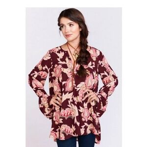 Show Me Your Mumu Tops New floral Perveen pirate tunic top